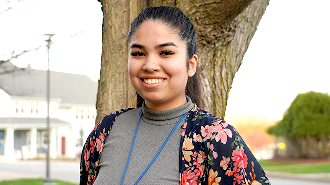 Frannie West, who is graduating with a Master's of Public Administration.
