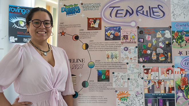 Lucero Blanco with her project for SASH