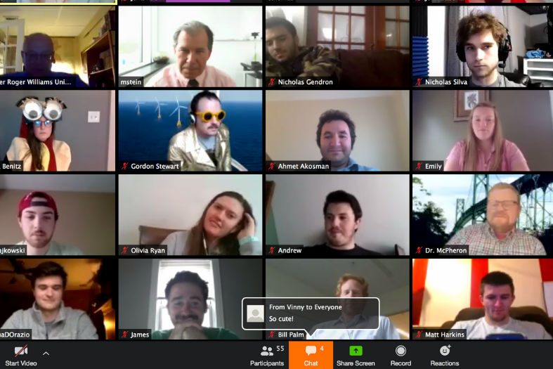 Screenshot of Zoom meeting.
