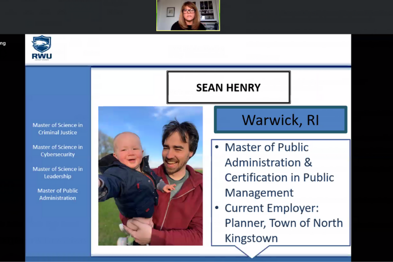 Powerpoint slide honoring student.