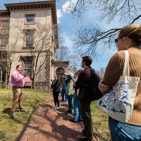 Students visiting a preservation site as a class