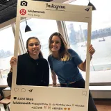 Madison Guitard and colleague