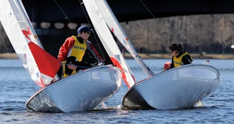 Sailors race head-to-head