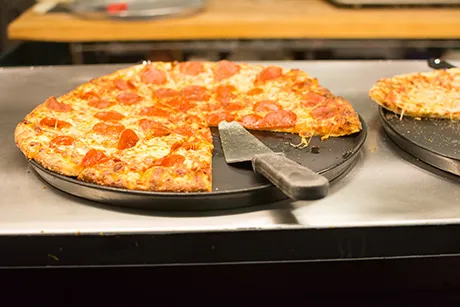 Pizza on the line