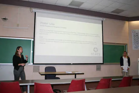 students presenting project