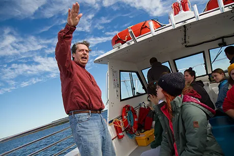 Profesor on boat