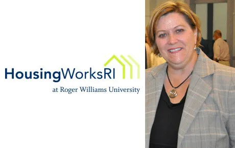 Portrait of a woman alongside the Housing Works RI logo.
