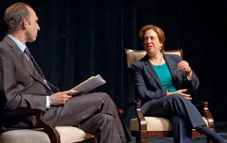 Justice Kagan speaks on stage