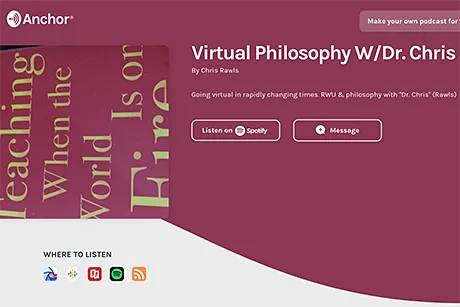 Screenshot of "Virtual Philosophy W/Dr. Chris" podcast