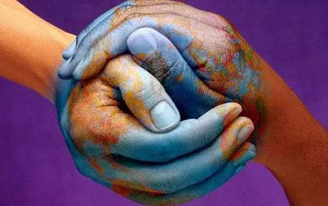 Clasped hands