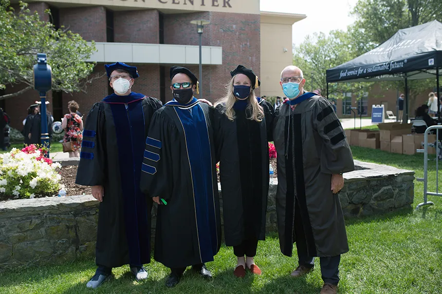 image of RWU grads on Commencement Day 2021