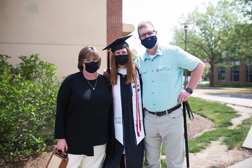 image of RWU grads on Commencement Day 2021