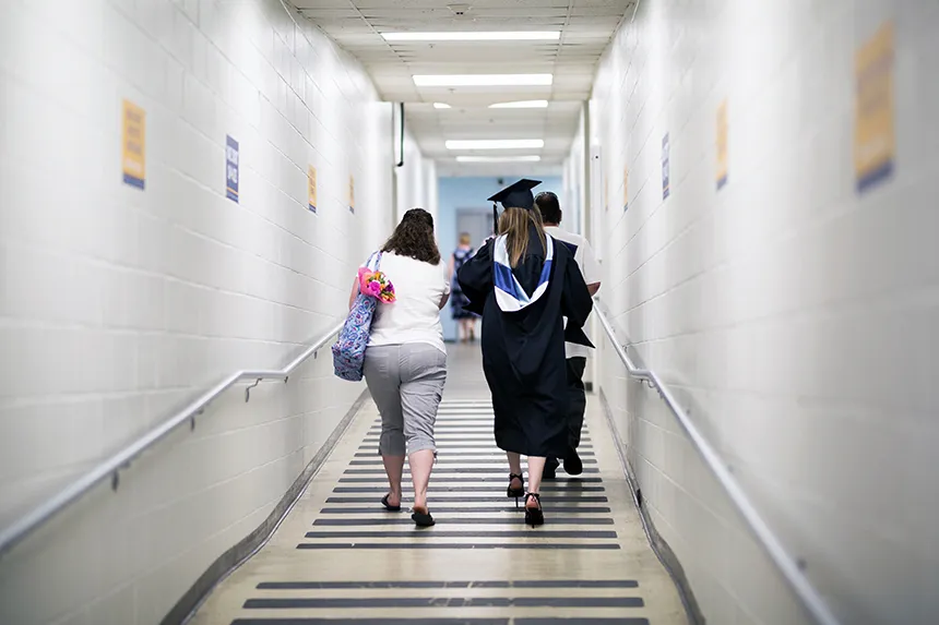 image of RWU grads on Commencement Day 2021