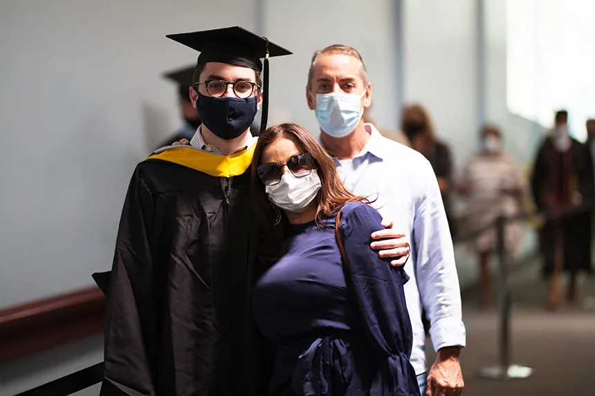 image of RWU grads on Commencement Day 2021