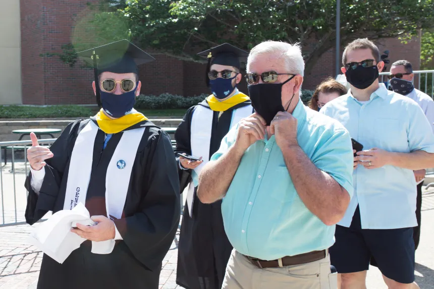 image of members of the Class of 2020 at RWU today for their Commencement Celebration and first-year Reunion