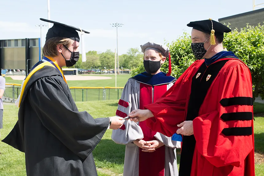 image of members of the Class of 2020 at RWU today for their Commencement Celebration and first-year Reunion