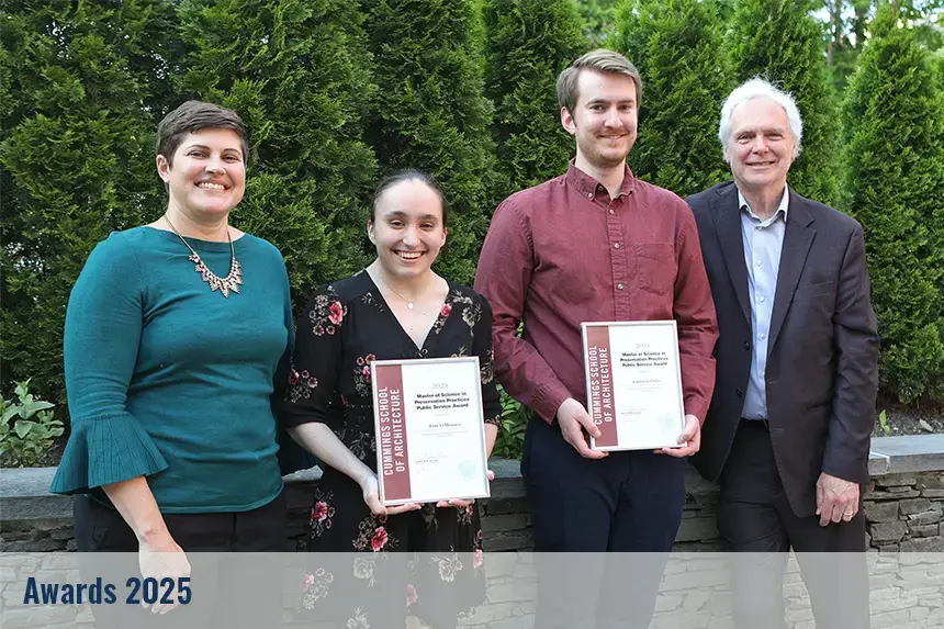Students pose with their awards