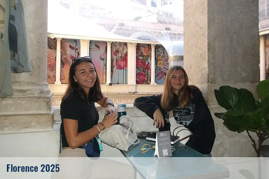 Students on a visit in Florence