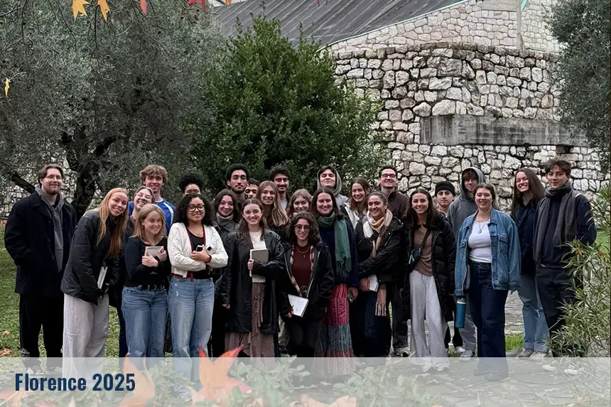 Students on a visit in Florence