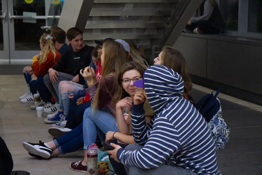 Poetry slam audience.