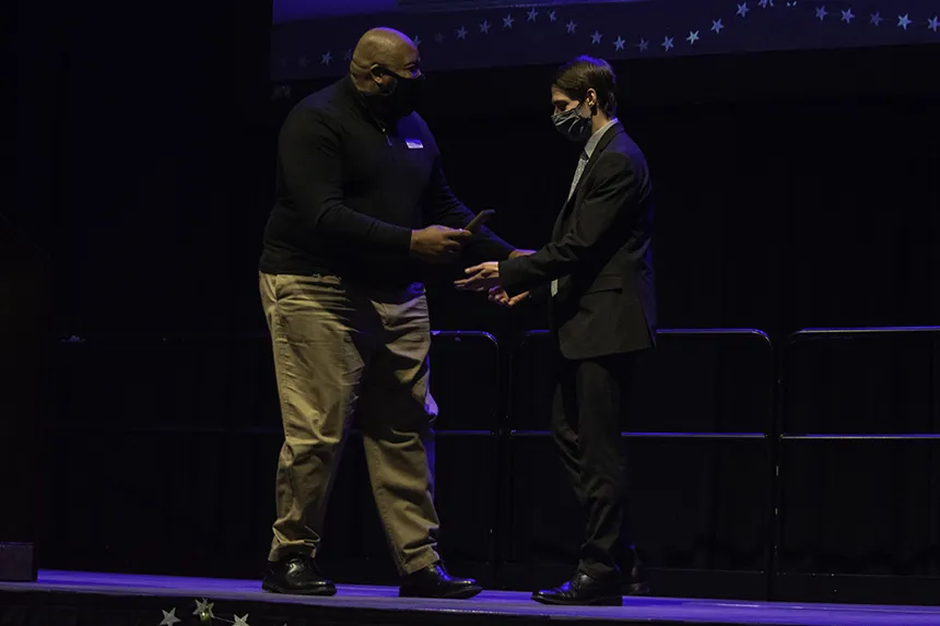 Student receives award