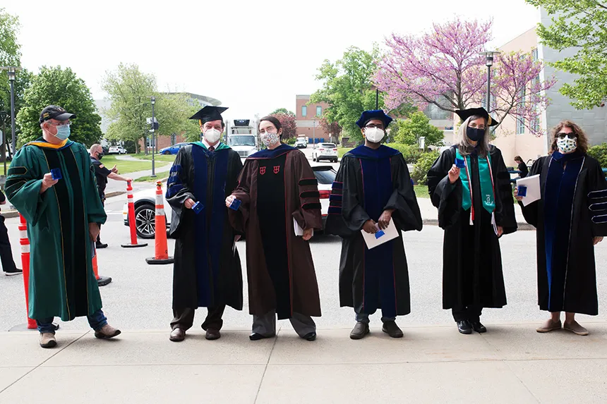 image of RWU grads on Commencement Day 2021