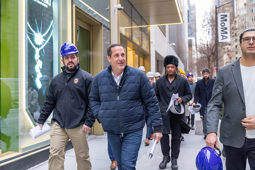 Walking down the street in NYC